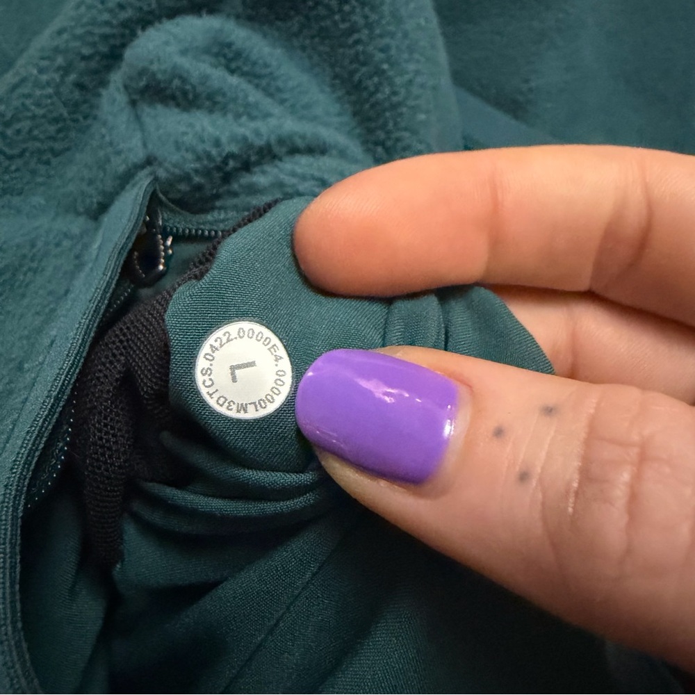 Lululemon Oversized-Fit Fleece Half-Zip (Green Jasper) Size L - Picture 4 of 8